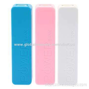 Colorful 2,600mAh Power Banks for Mobile Phone/iPhone/iPad/MP4 Player, with Free Samples and Log